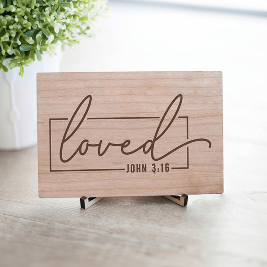 Bible Verse Wooden Sign, Postcard Gift