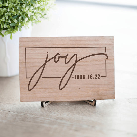 Joy Bible Verse Sign, Christian Gift