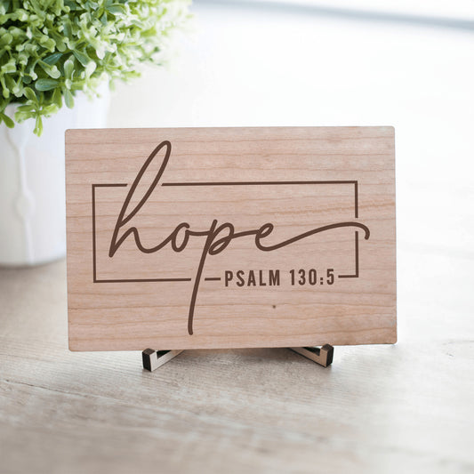 Bible Verse Wooden Sign, Hope Gift