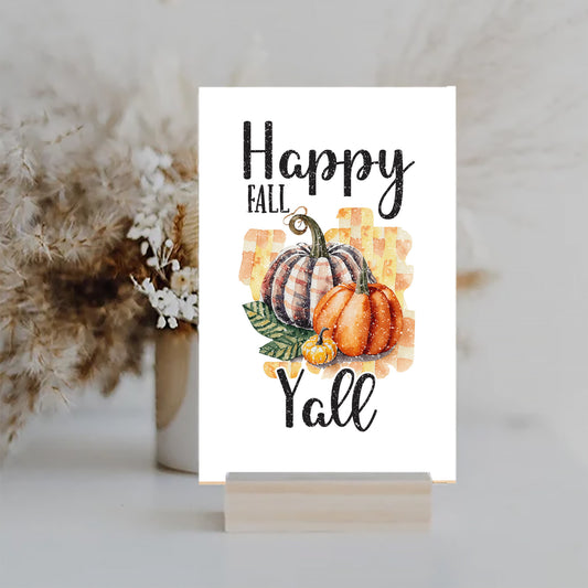 Happy Fall Sign, Autumn Thanksgiving Decor