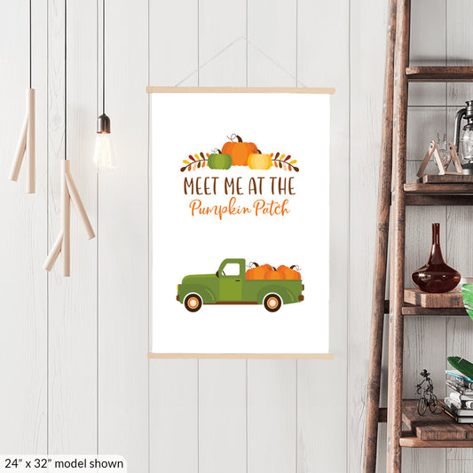 Autumn Pumpkin Wall Art, Orange Fall Decor