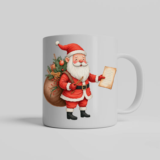 Santa Claus Mug, Christmas Holiday Decor