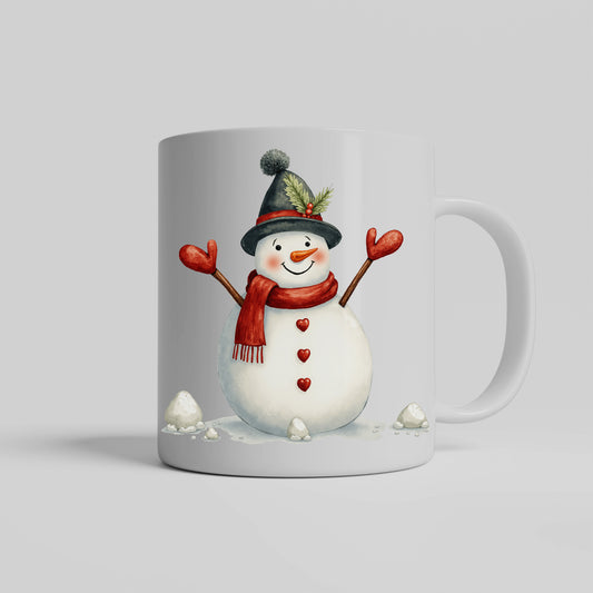 Snowman Christmas Mug, Holiday Gift