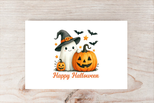 Happy Halloween Sign - Ghost Decor Wall Art
