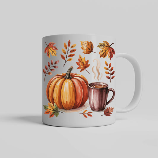 Pumpkin Thanksgiving Mug - Autumn Fall Kitchen Decor
