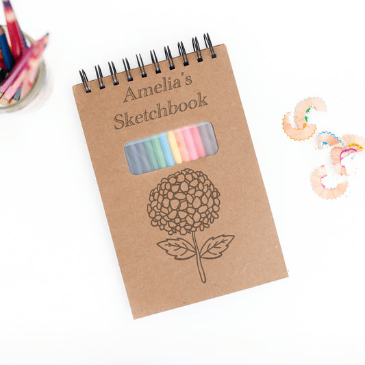 Sketchbook Gift, Sketch Pad with Coloring Pencils