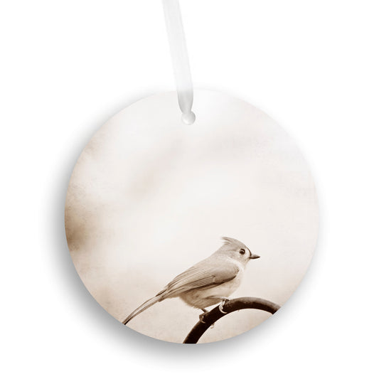 Bird Christmas Ornament, Tufted Titmouse Nature Gift