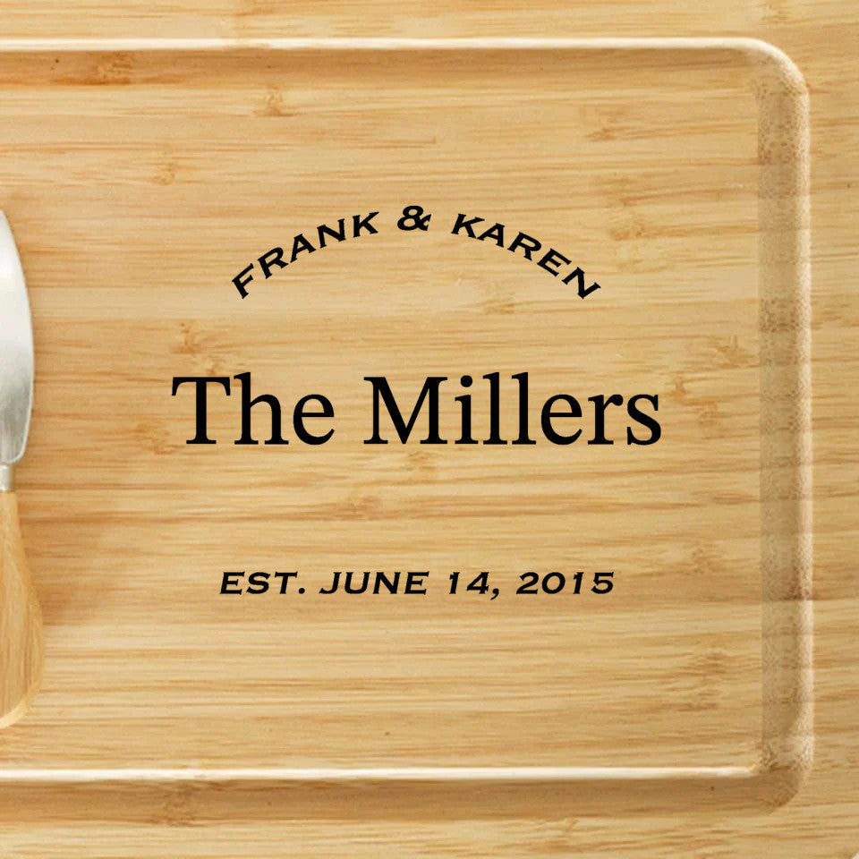 Personalized Charcuterie Board, Bamboo Kitchen Decor