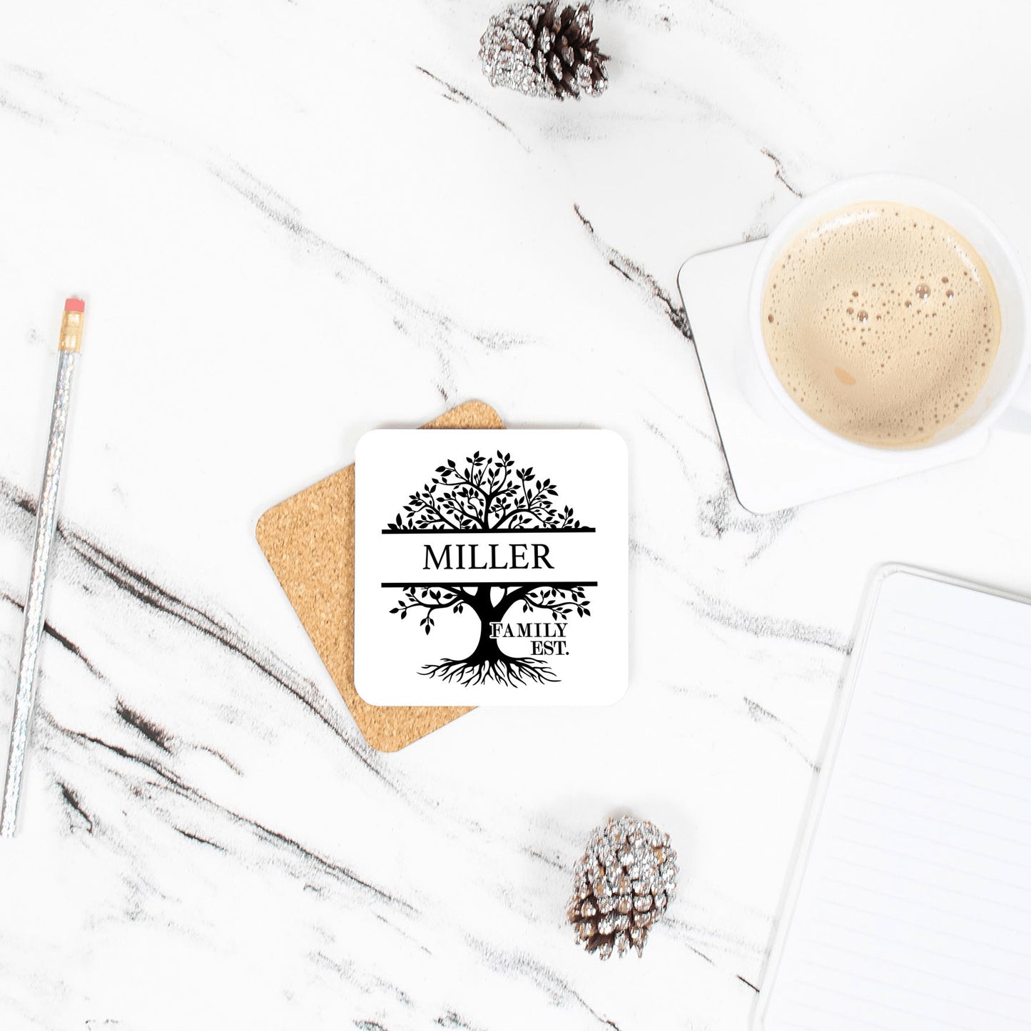 Personalized Name Coasters, Dining Home Decor