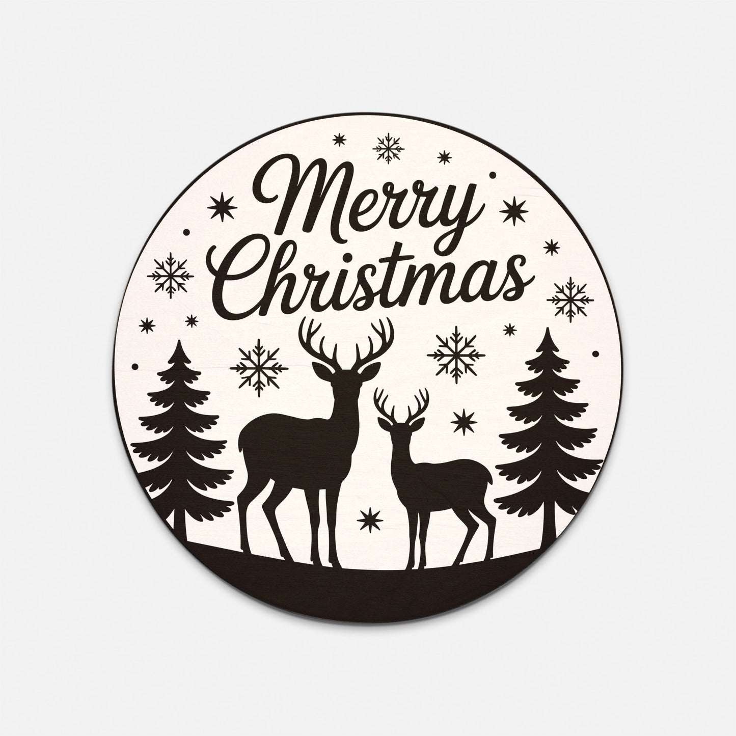 Merry Christmas Wood Sign, Holiday Decor Wall Art