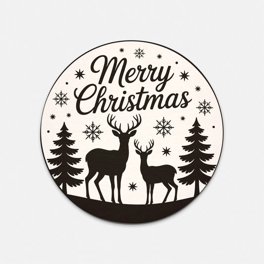 Merry Christmas Wood Sign, Holiday Decor Wall Art