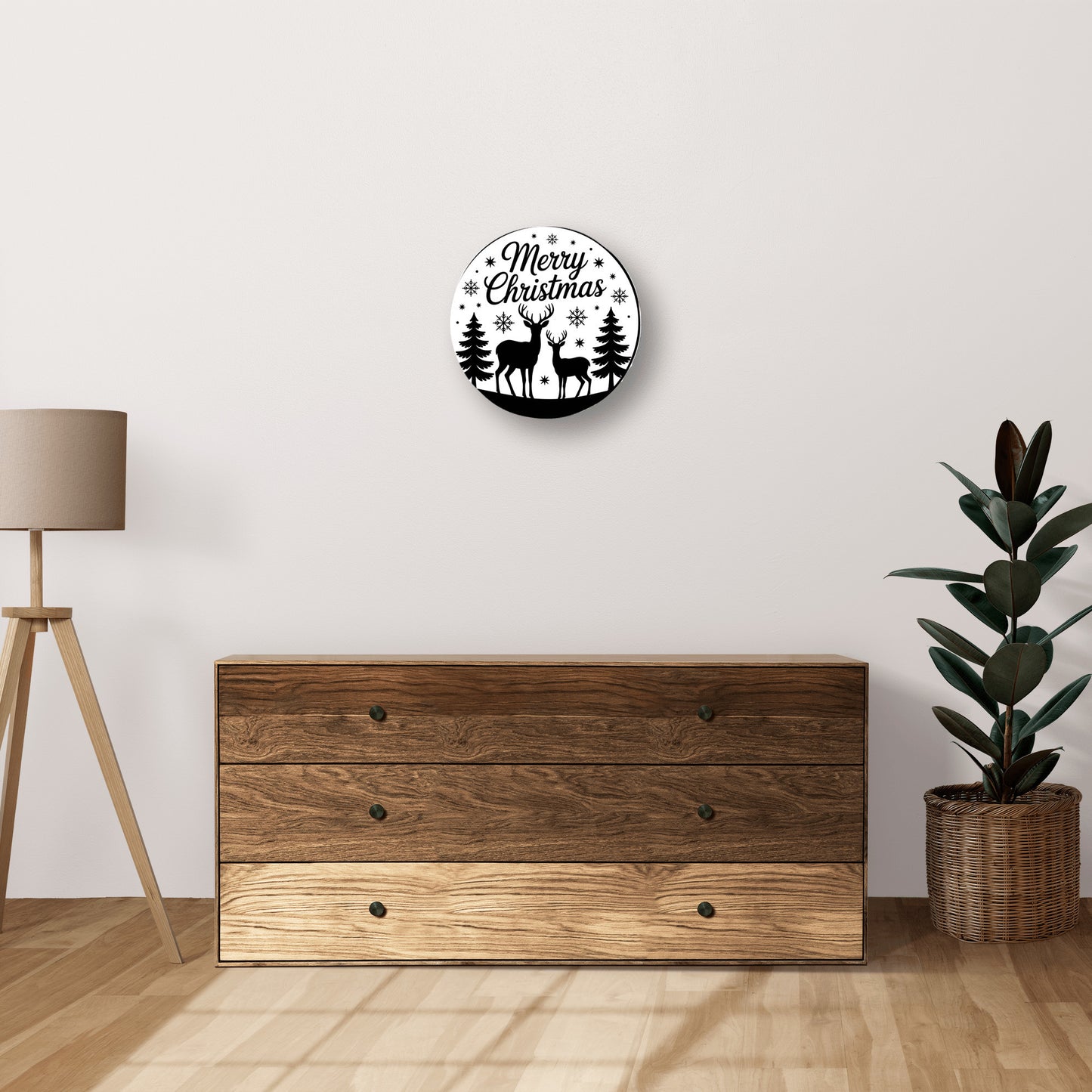 Merry Christmas Wood Sign, Holiday Decor Wall Art