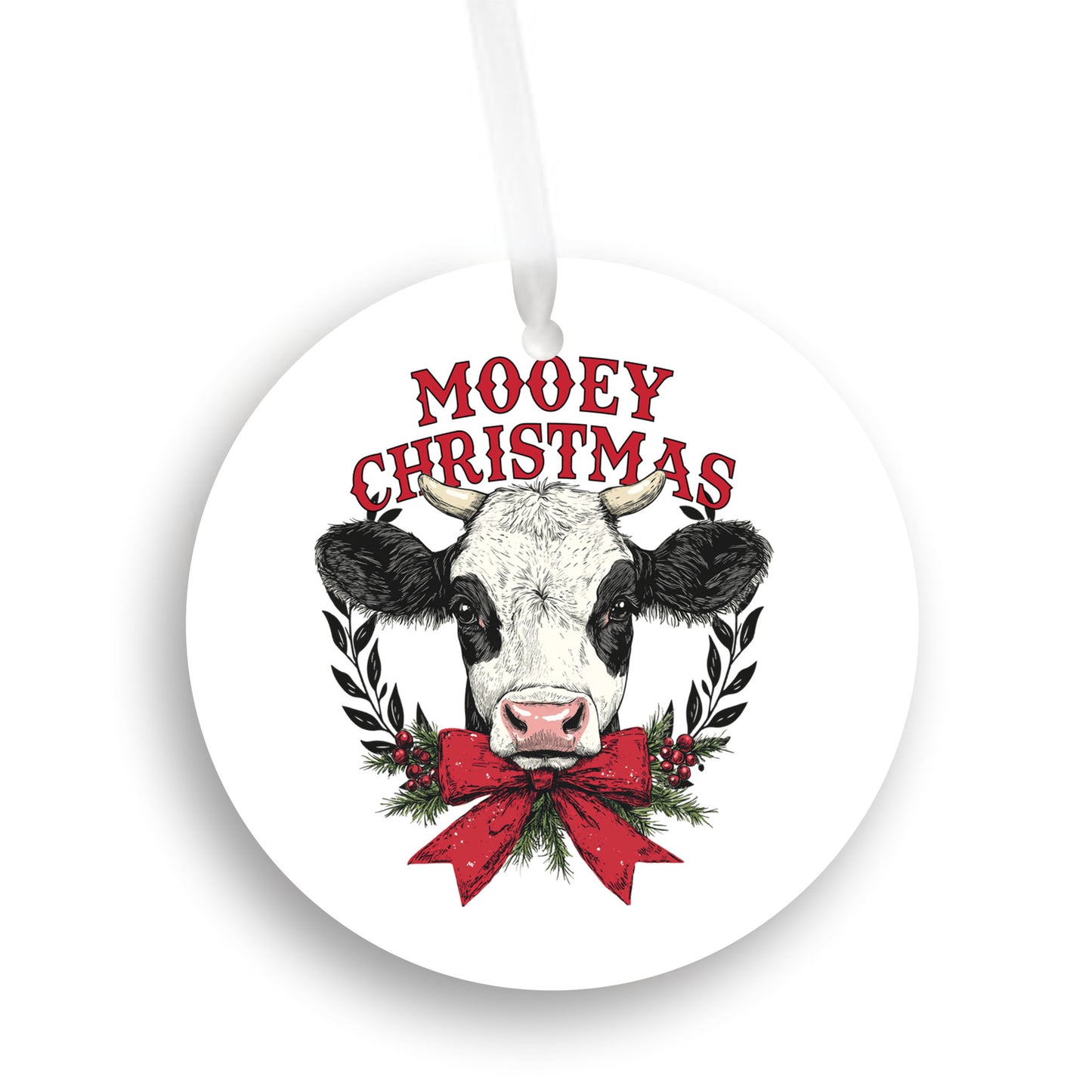 Cow Christmas Ornament, Animal Holiday Gift