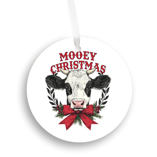 Cow Christmas Ornament, Animal Holiday Gift