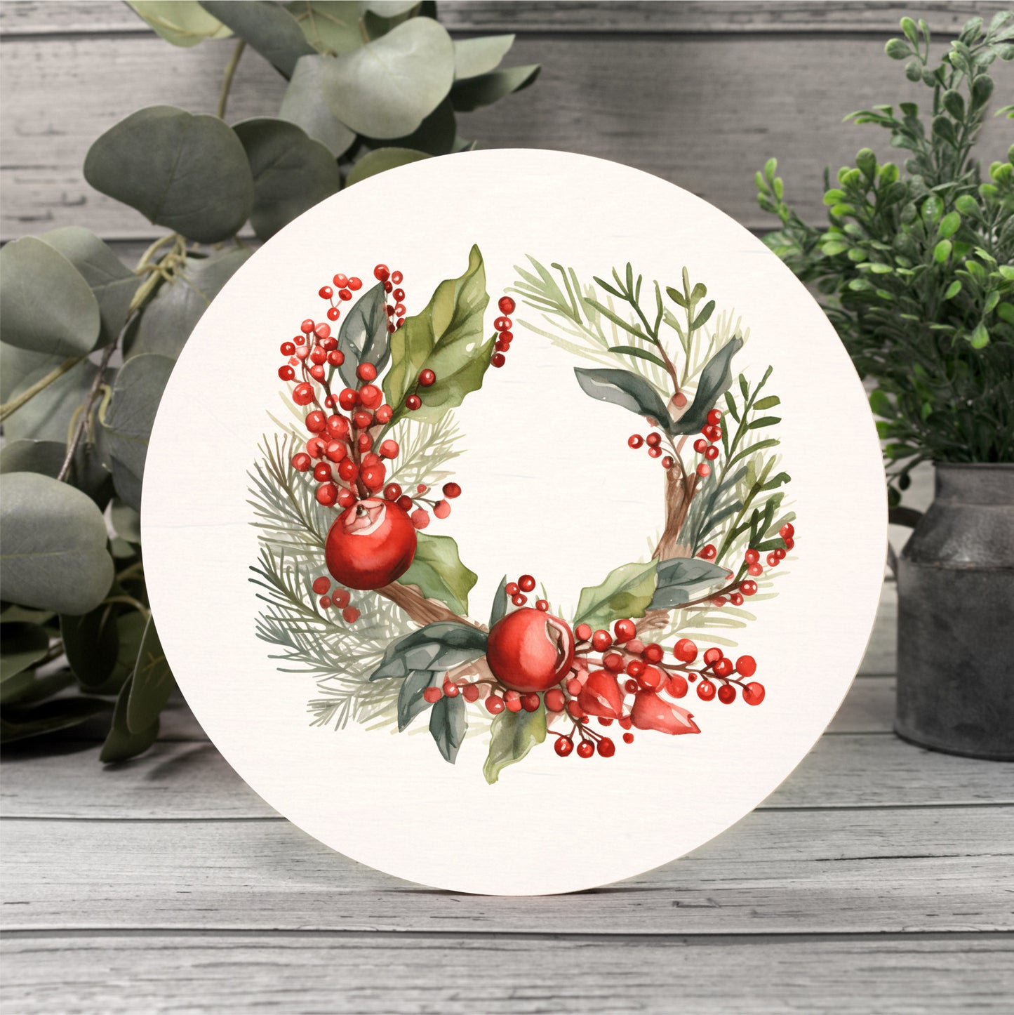Christmas Wall Art, Red Green Holiday Decor