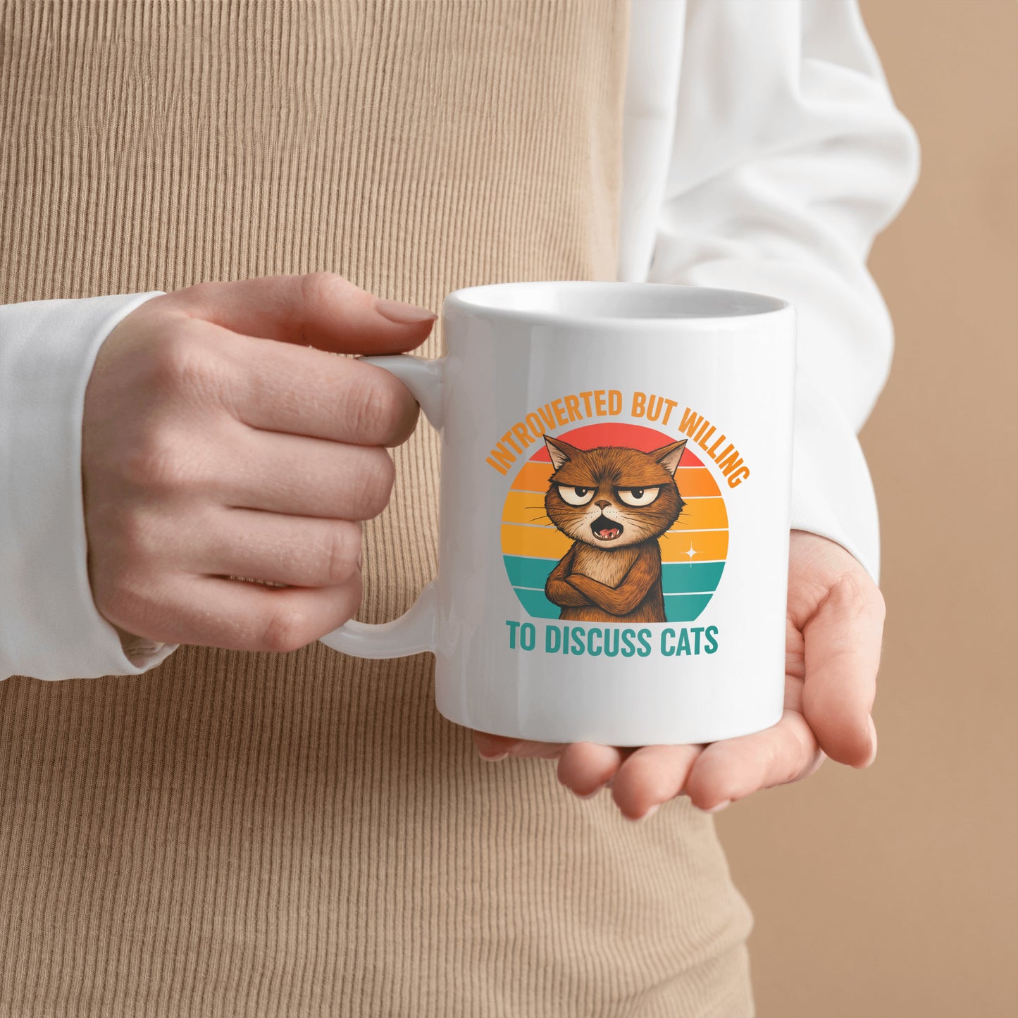 Funny Cat Gift, Humorous Feline Mug