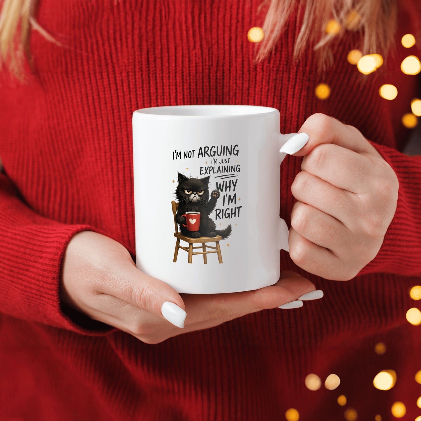 Funny Cat Mug, Feline Sarcasm Gift