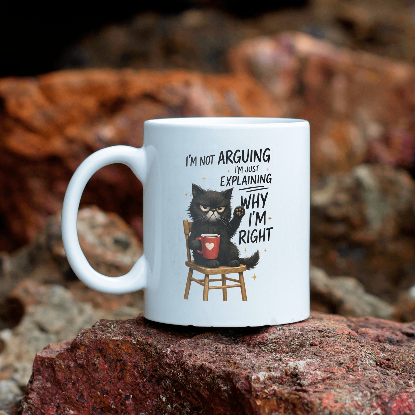 Funny Cat Mug, Feline Sarcasm Gift