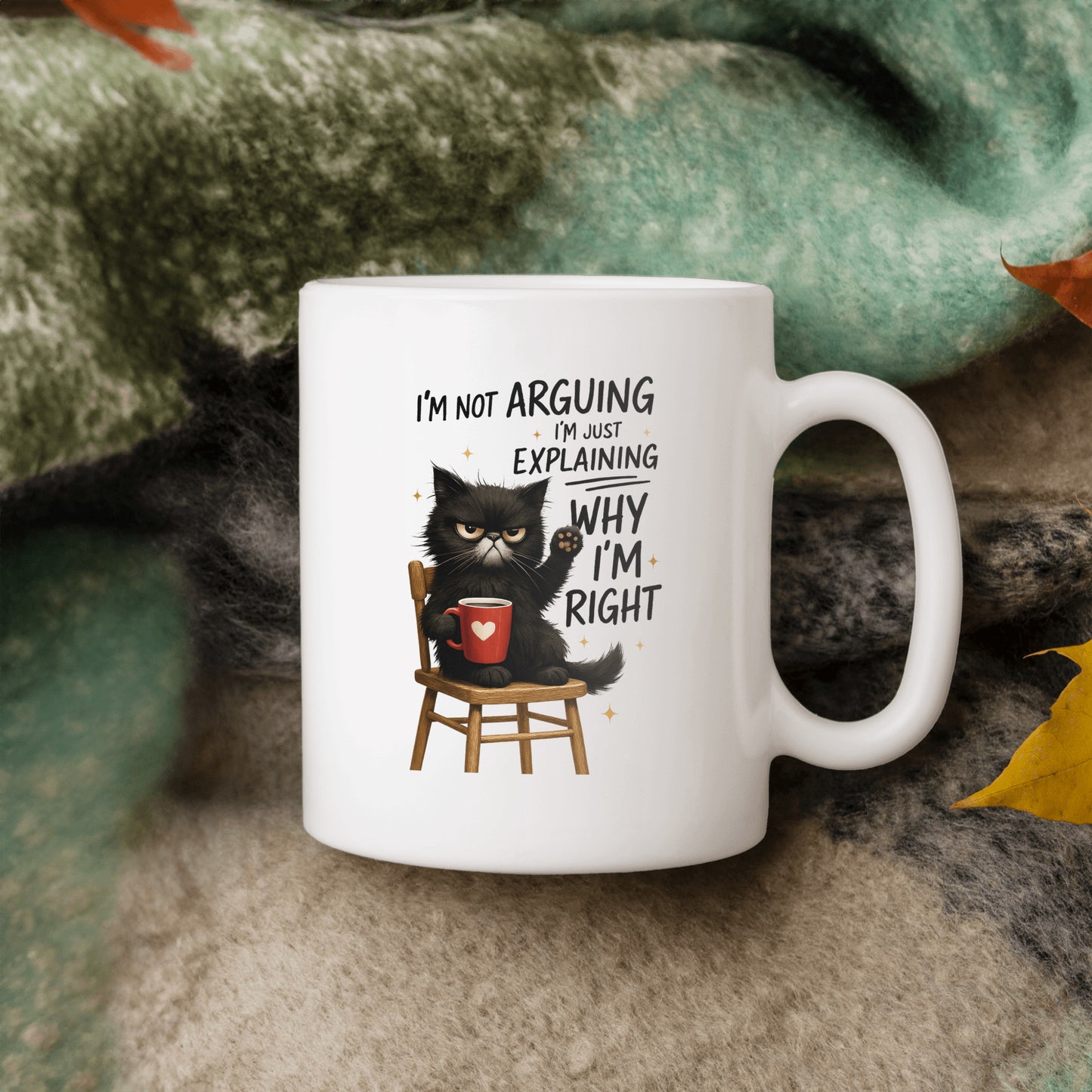 Funny Cat Mug, Feline Sarcasm Gift