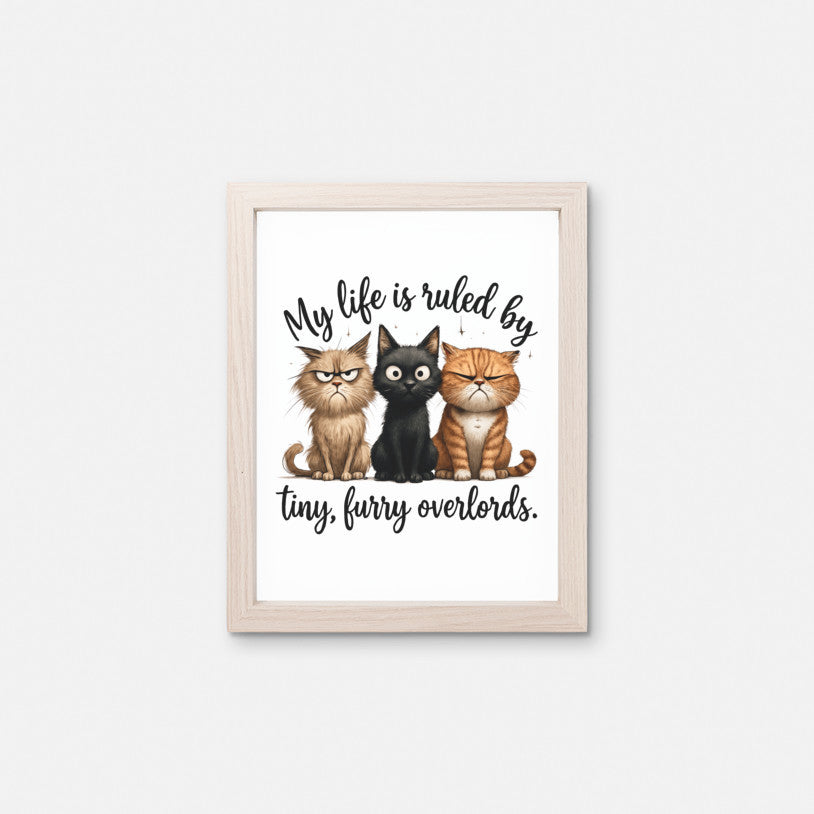 Funny Cat Art Print, Feline Sarcastic Wall Decor