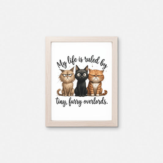 Funny Cat Art Print, Feline Sarcastic Wall Decor
