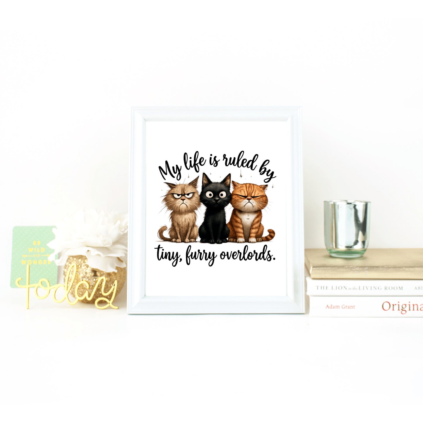 Funny Cat Art Print, Feline Sarcastic Wall Decor