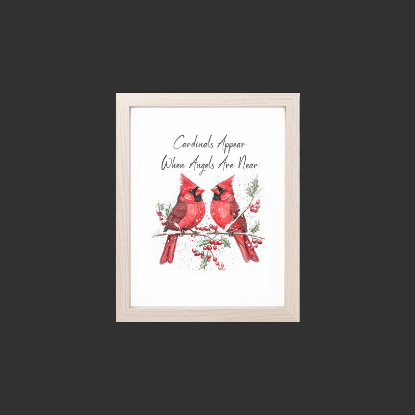 Red Cardinal Art Print, Bird Wall Decor