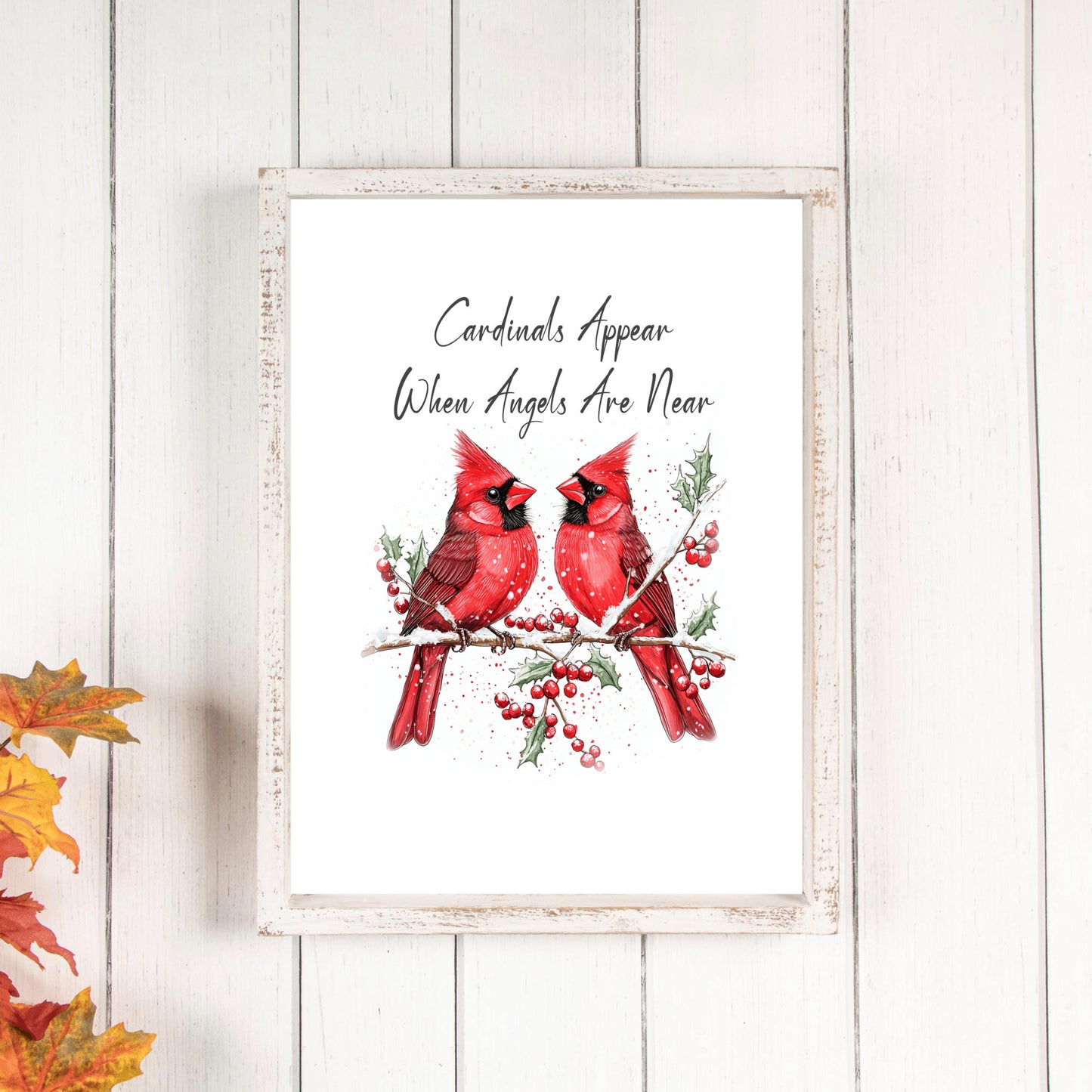 Red Cardinal Art Print, Bird Wall Decor