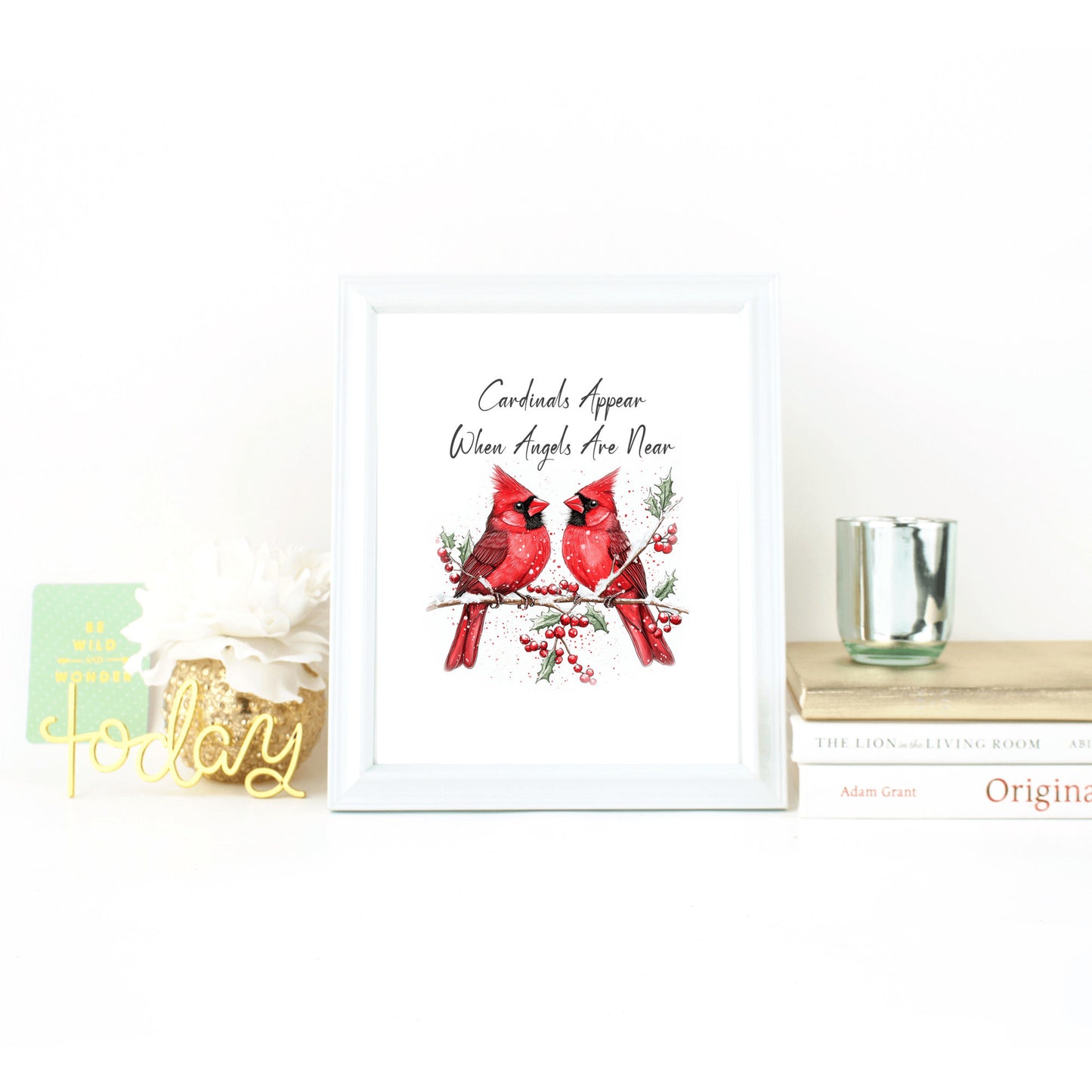 Red Cardinal Art Print, Bird Wall Decor