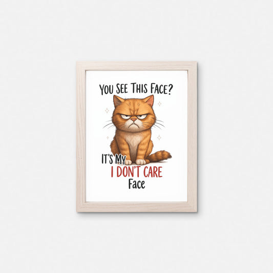 Funny Cat Art Print, Feline Humorous Gift