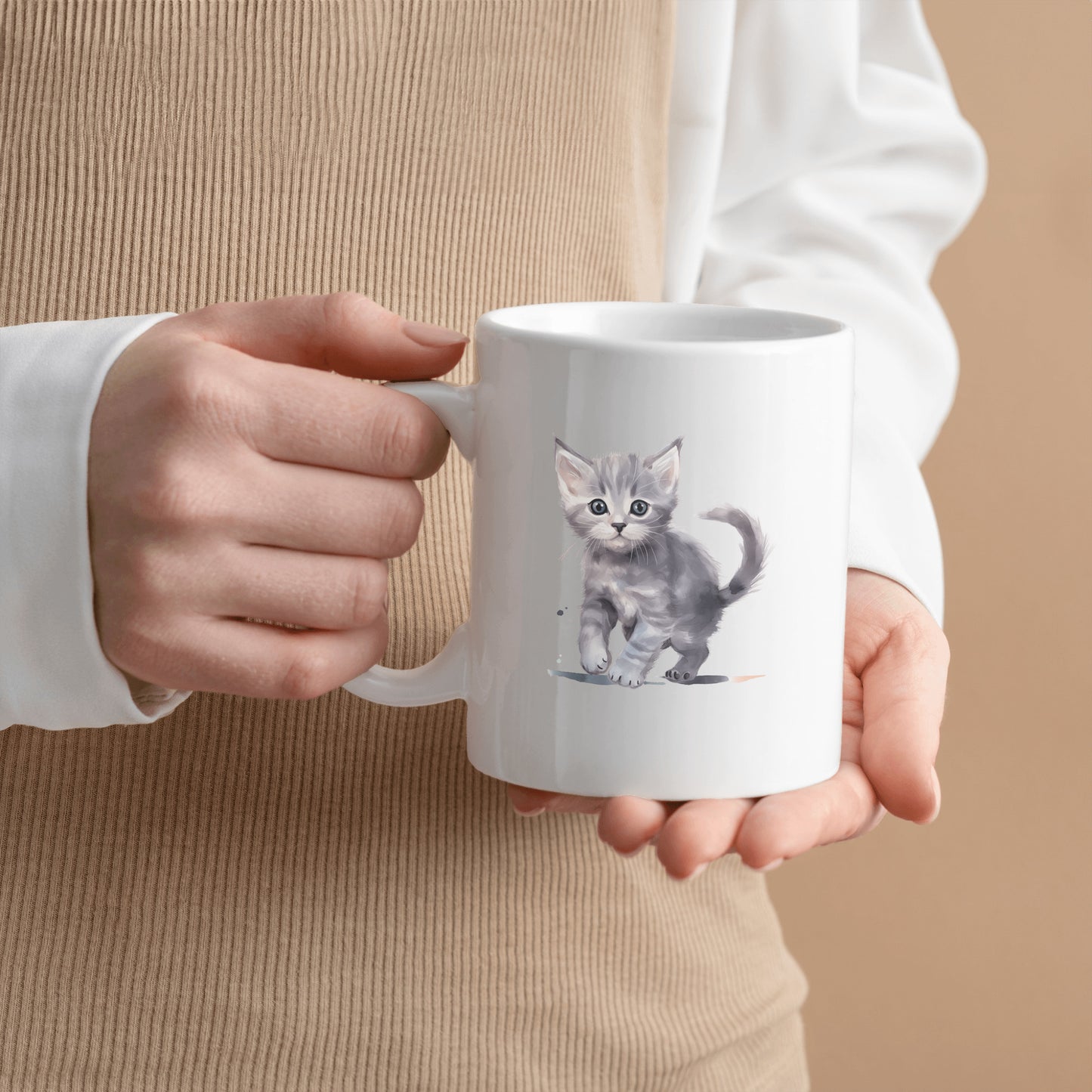 Kitten Mug Gift, Cute Cat Kitchen Decor