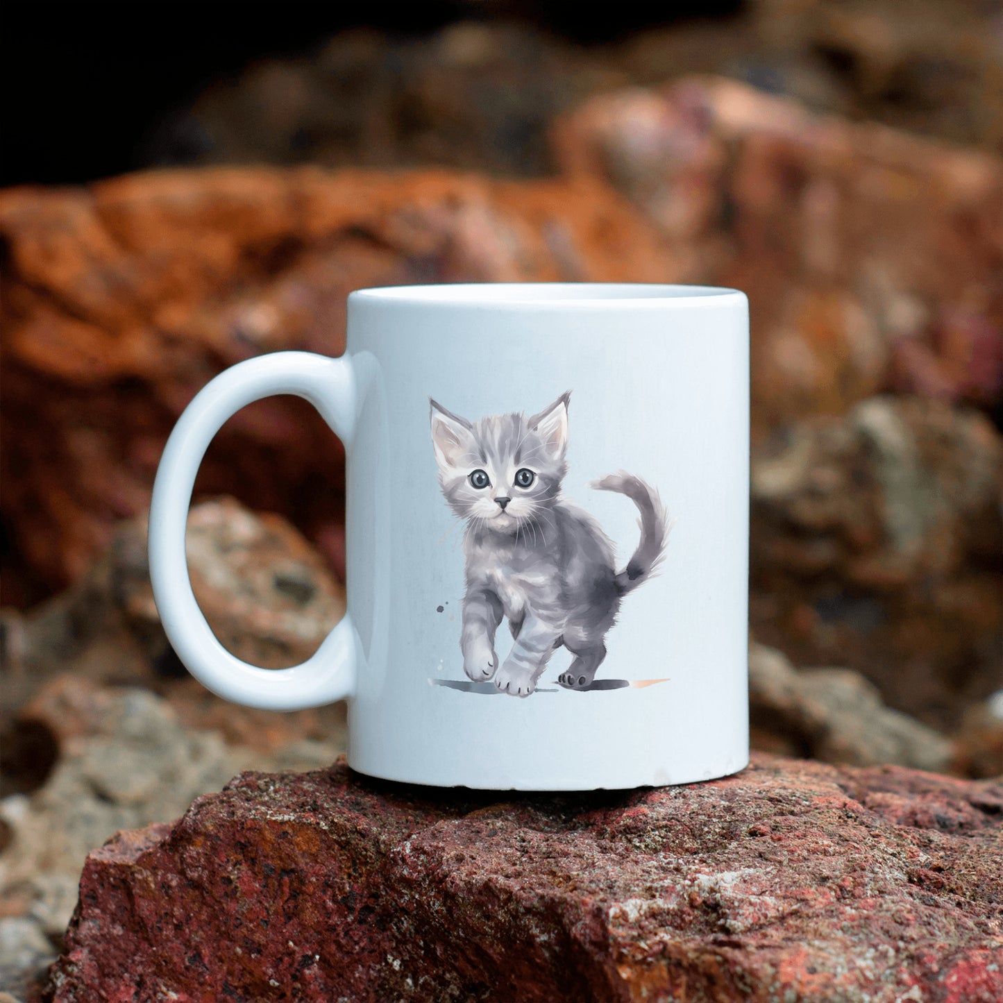 Kitten Mug Gift, Cute Cat Kitchen Decor