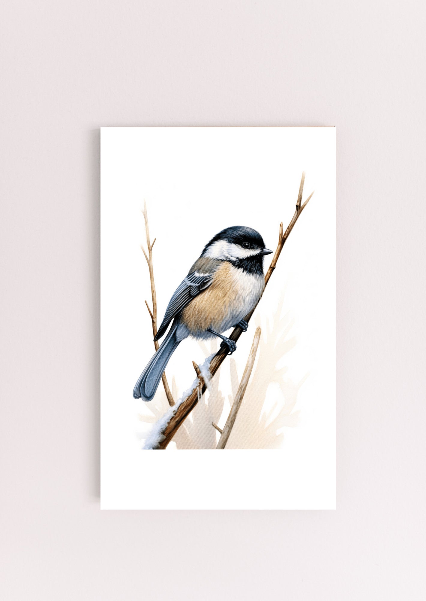 Chickadee Bird Art, Songbirds Decor Print