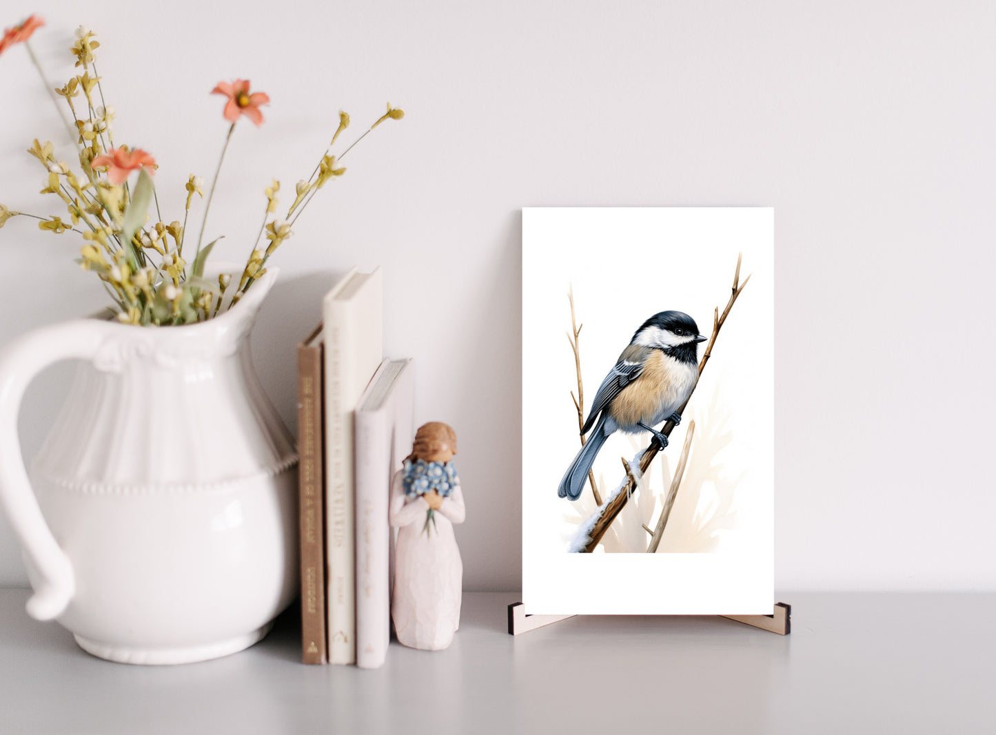 Chickadee Bird Art, Songbirds Decor Print