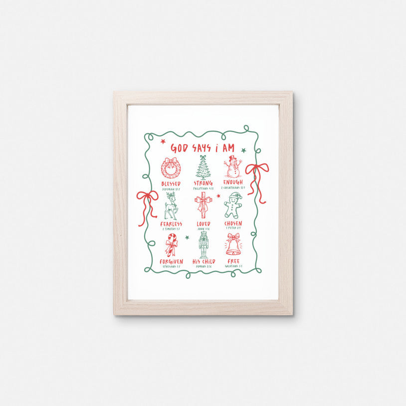 Christmas Art Print, Christian Wall Decor