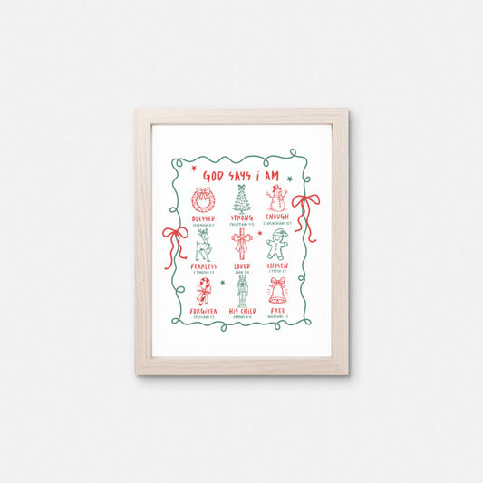 Christmas Art Print, Christian Wall Decor