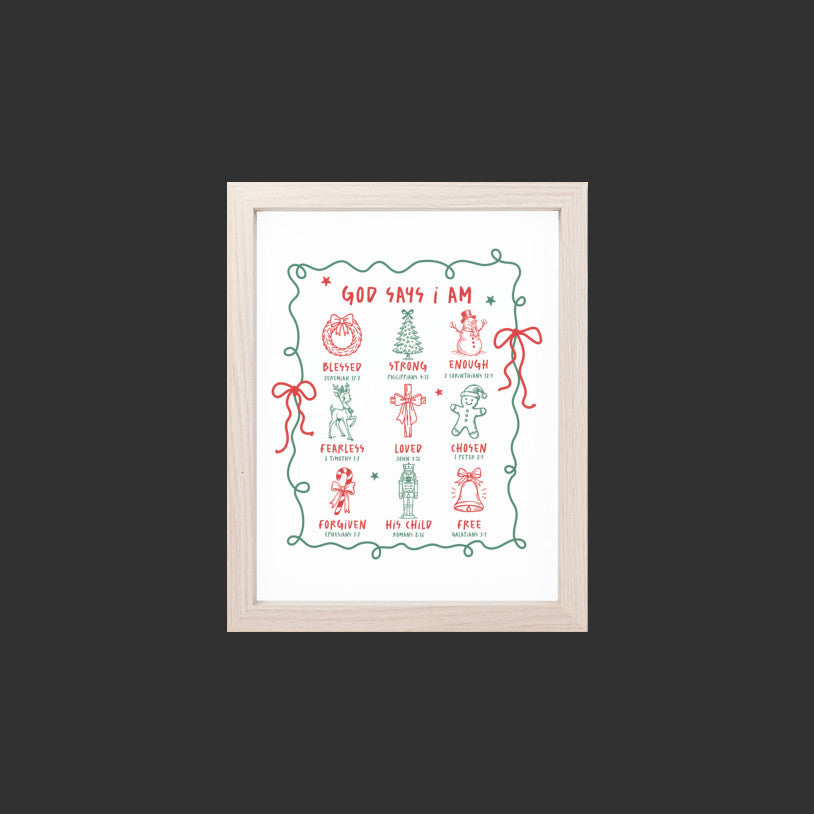 Christmas Art Print, Christian Wall Decor