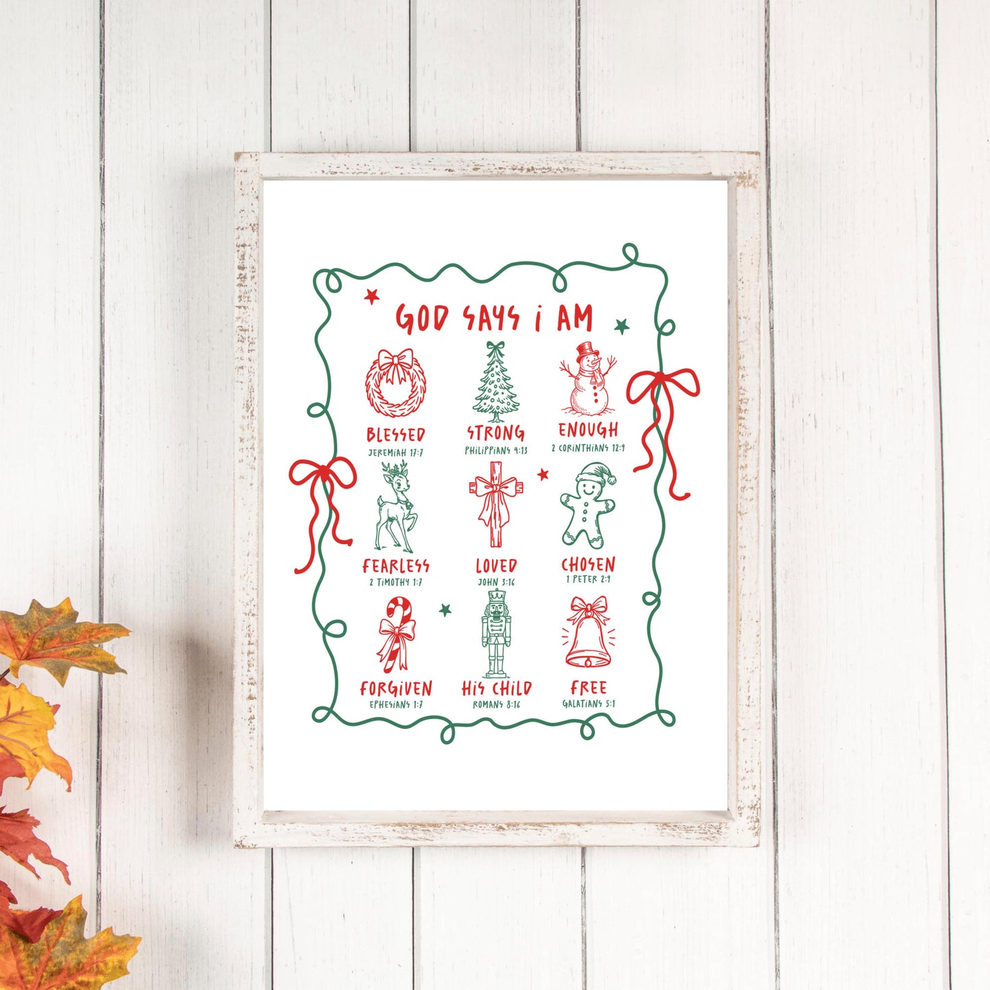 Christmas Art Print, Christian Wall Decor