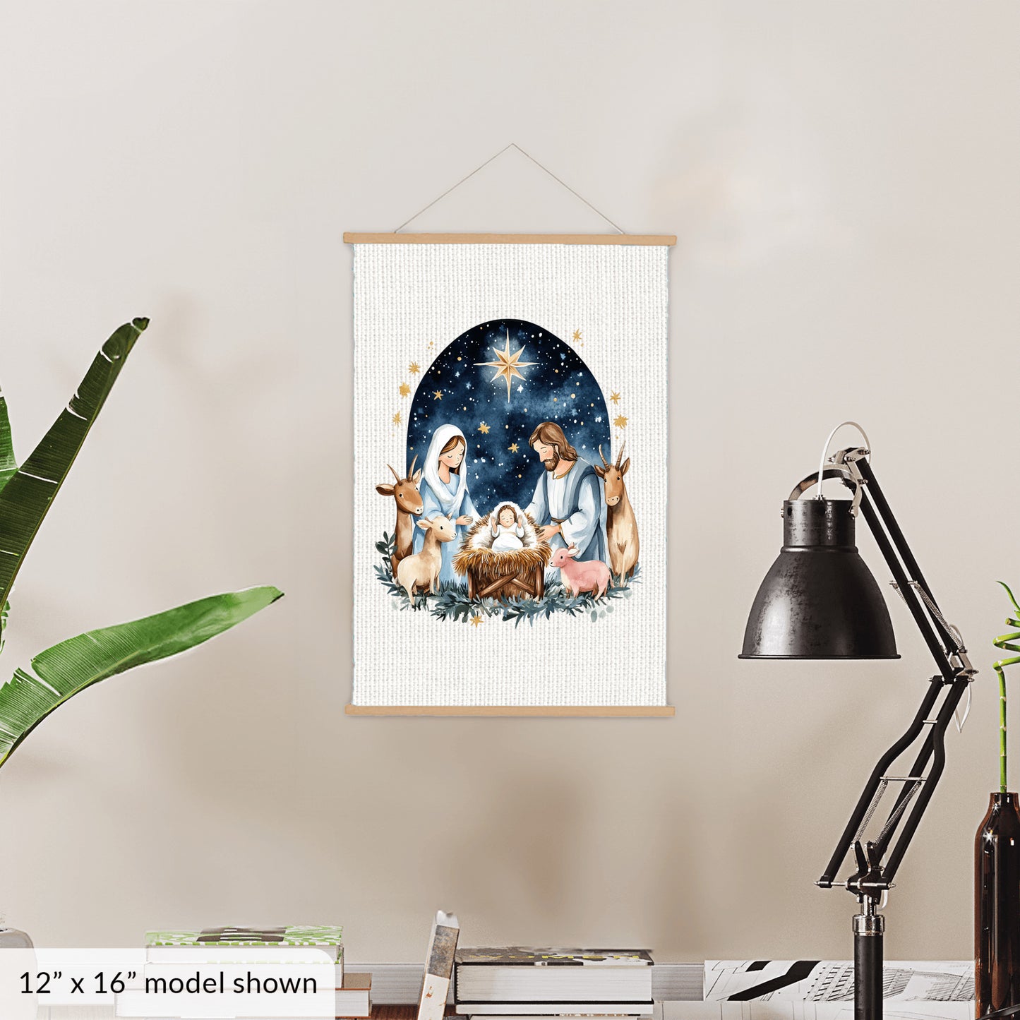Nativity Christmas Canvas, Hanging Art Print