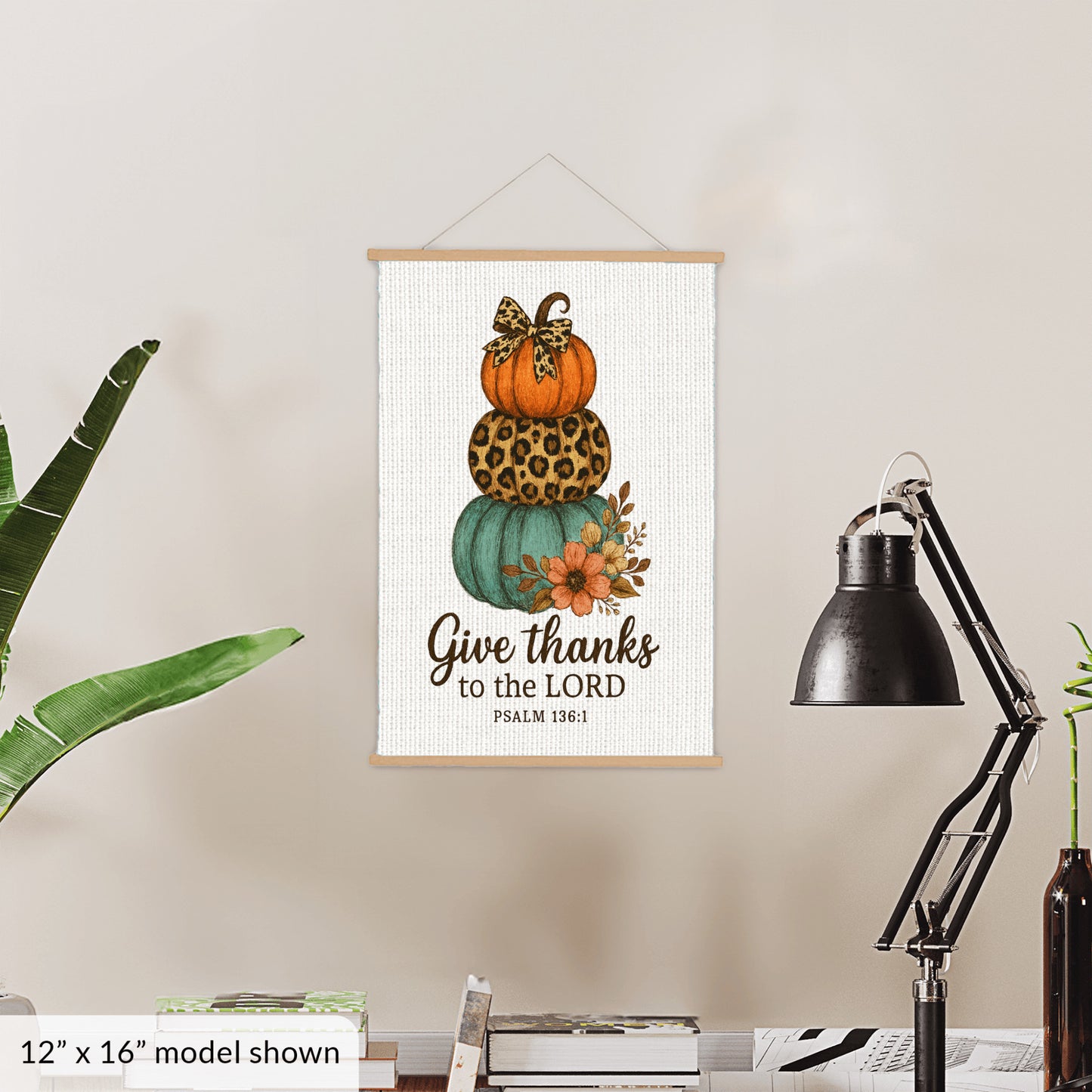 Pumpkins Fall Art Print, Thanksgiving Hanging Canvas