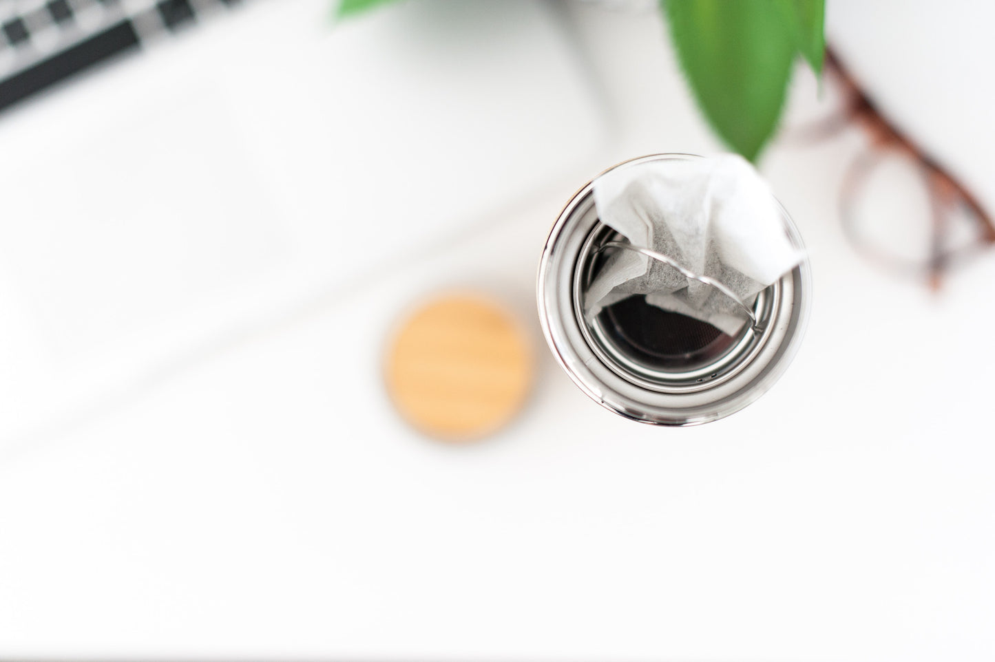 Personalized Water Bottle, Organic Bamboo Exterior