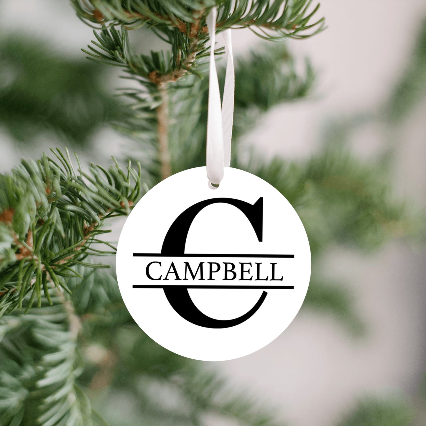 Personalized Initial Ornament, Custom Christmas Gift