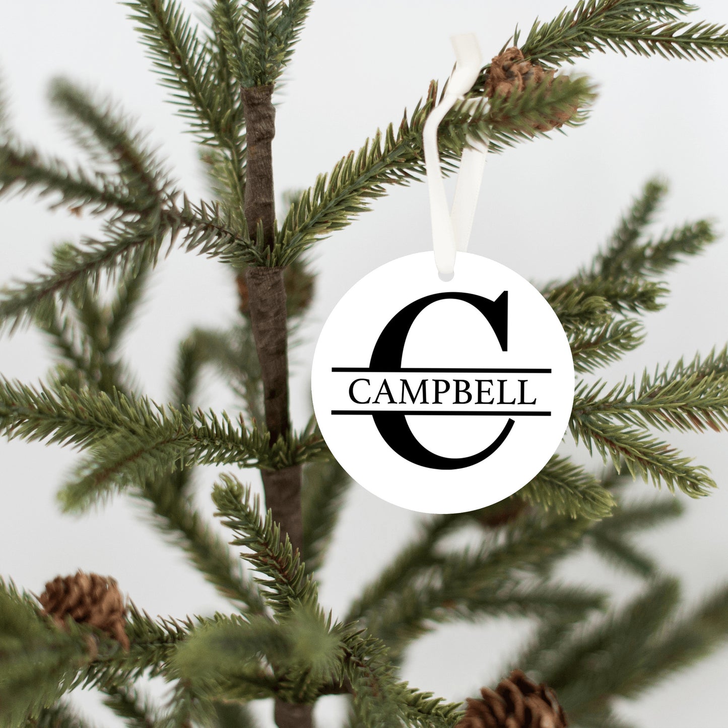 Personalized Initial Ornament, Custom Christmas Gift