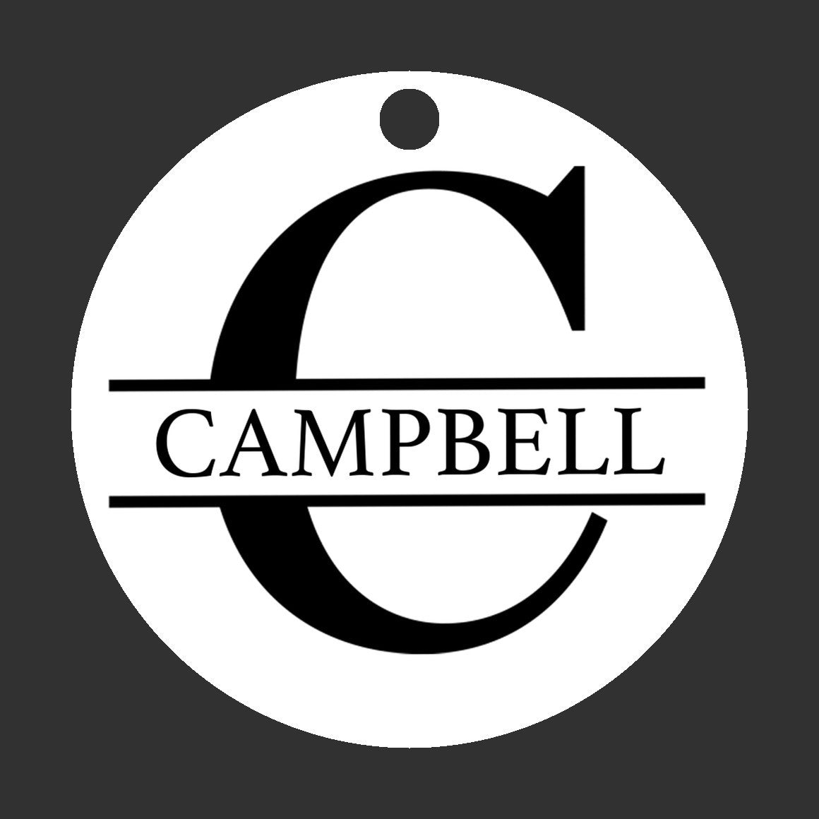 Personalized Initial Ornament, Custom Christmas Gift