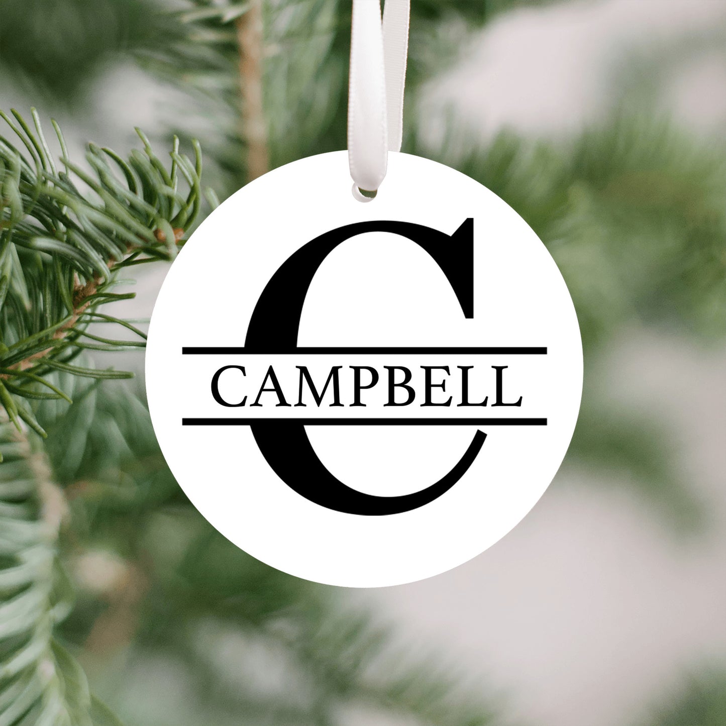 Personalized Initial Ornament, Custom Christmas Gift