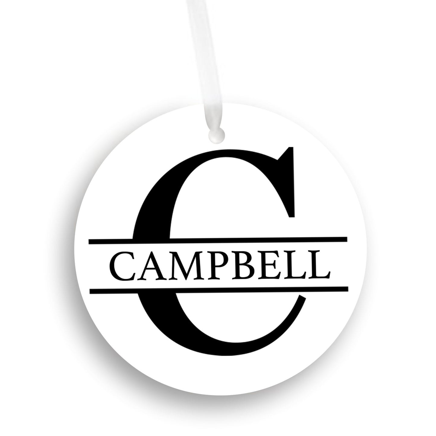 Personalized Initial Ornament, Custom Christmas Gift