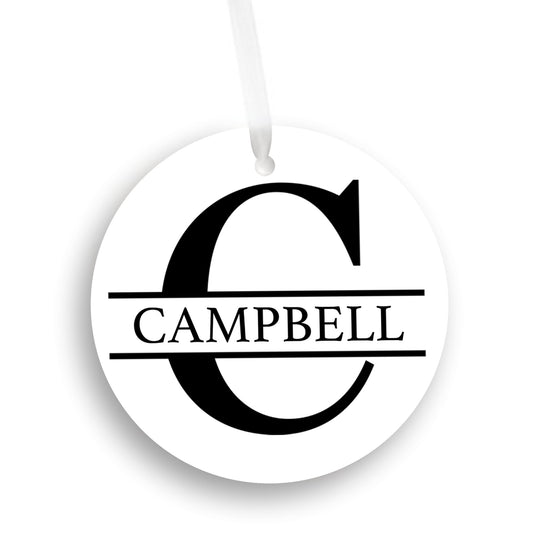 Personalized Initial Ornament, Custom Christmas Gift