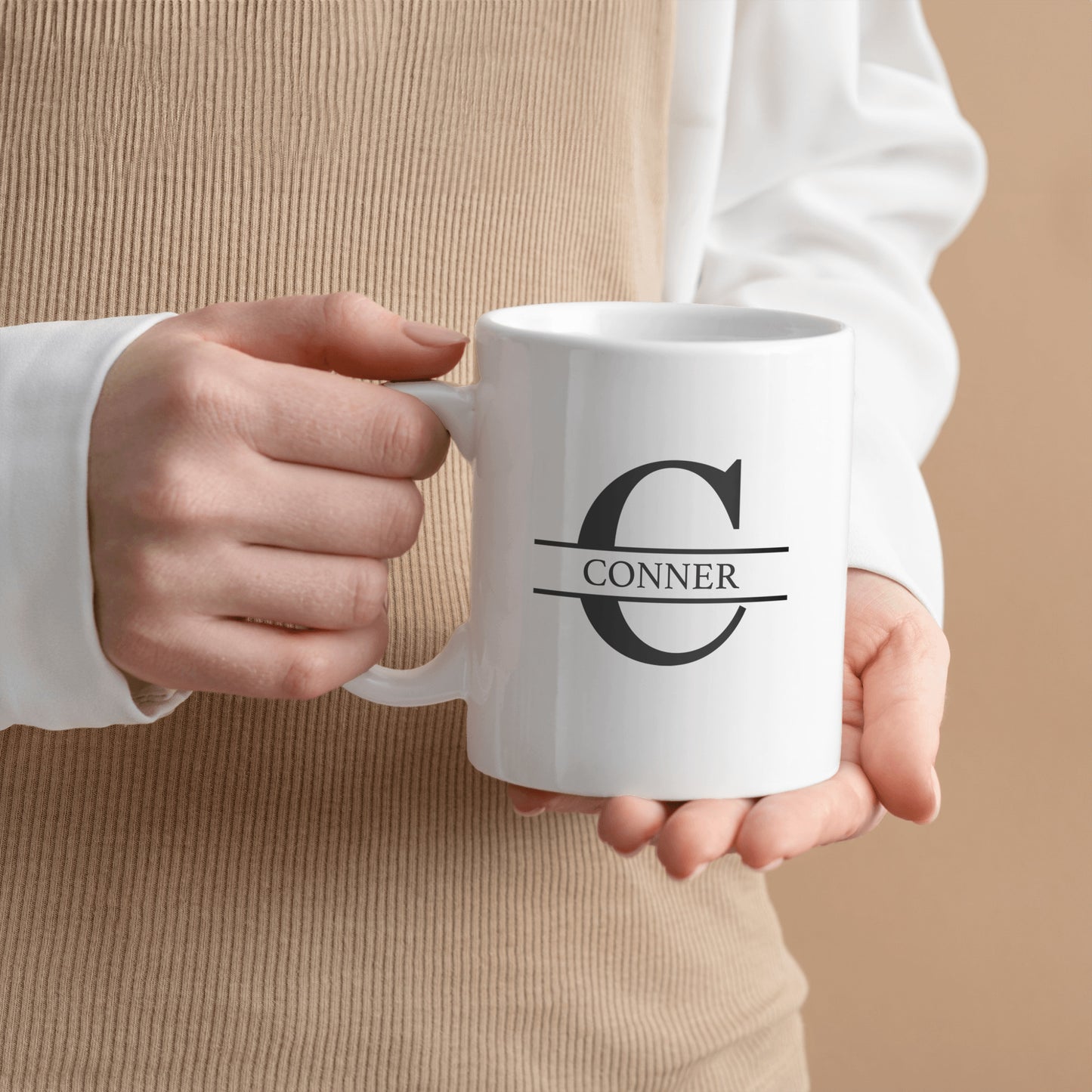 Personalized Name Mug, Custom Initial Gift