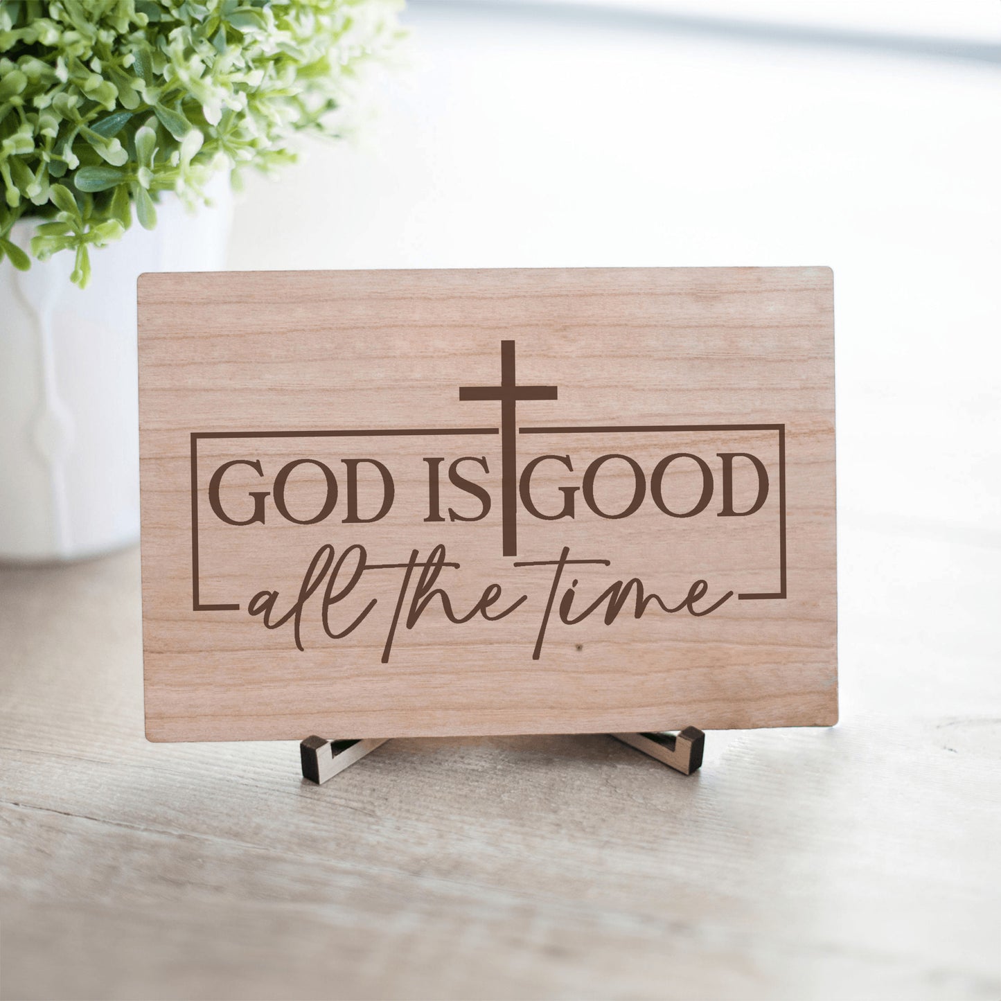Christian Gift, God is Good Wooden Sign