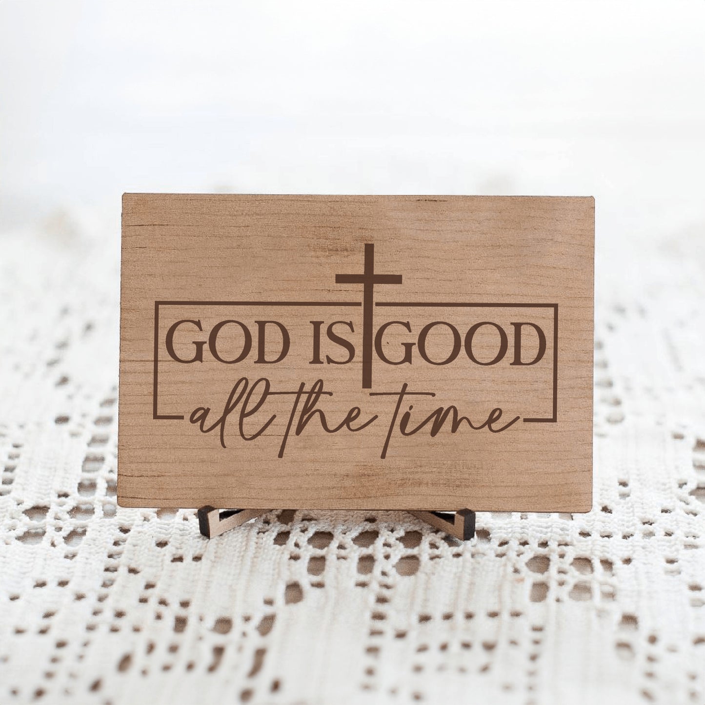 Christian Gift, God is Good Wooden Sign